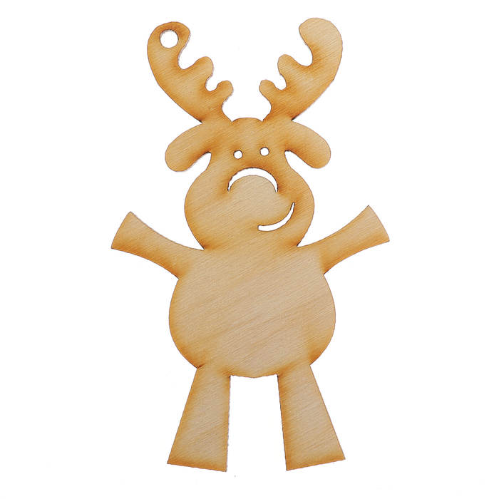 Украшение для декора "Весёлый олень" из фанеры 6х10 см