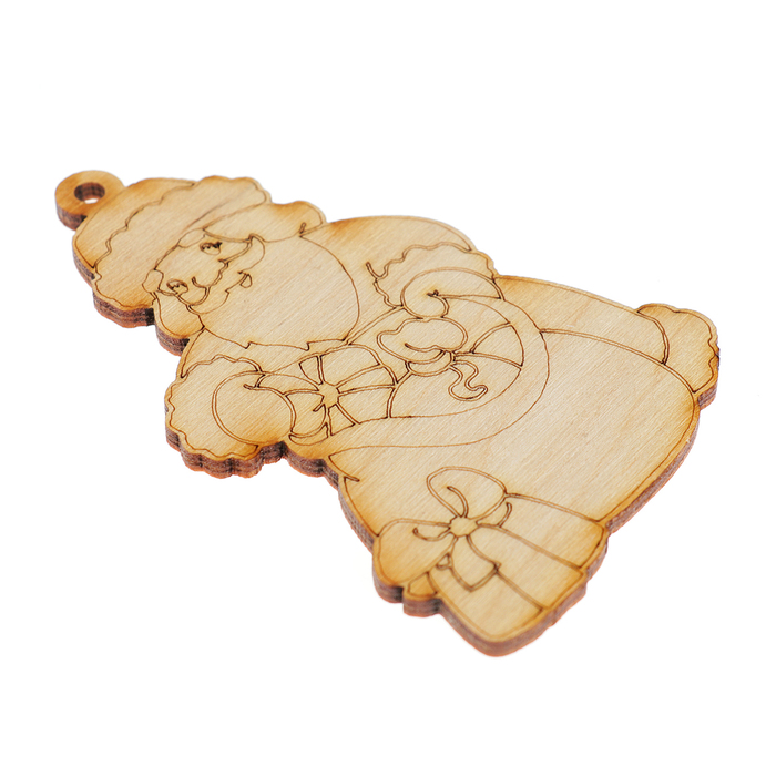 Украшение для декора "Дедушка Мороз" из фанеры 6х10 см