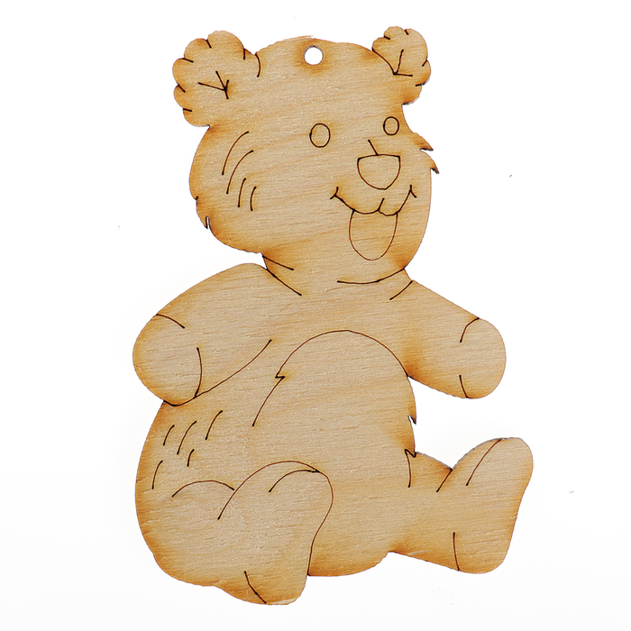 Украшение для декора "Мишутка" из фанеры 7х10 см