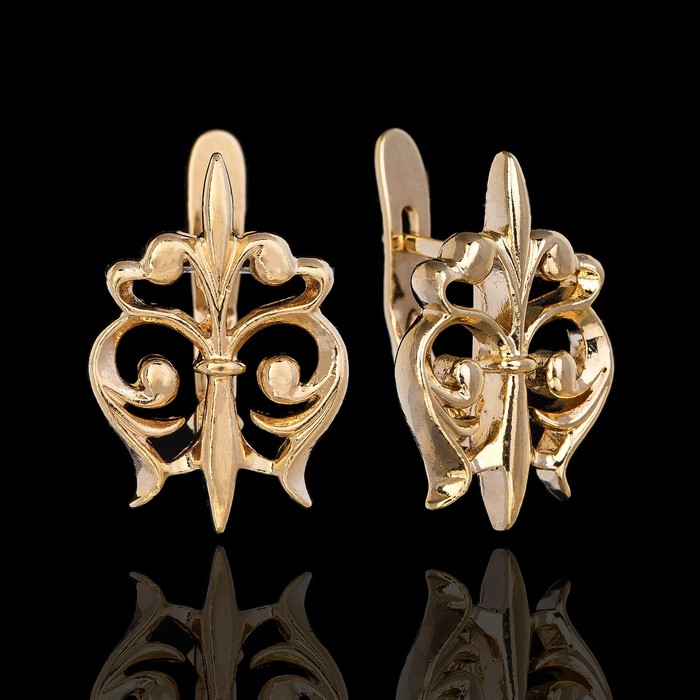 Серьги "Растрелли", цвет золото