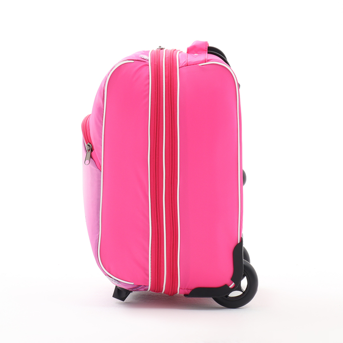 Чемодан малый «Принцесса», отдел на молнии, наружный карман, цвет малиновый