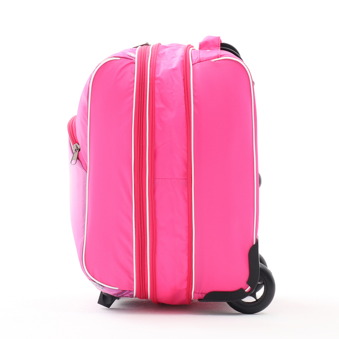 Чемодан малый «Принцесса», отдел на молнии, наружный карман, цвет малиновый