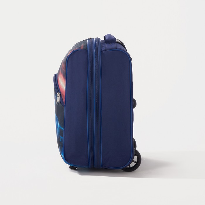 Чемодан малый «Гонка», отдел на молнии, наружный карман, цвет фиолетовый