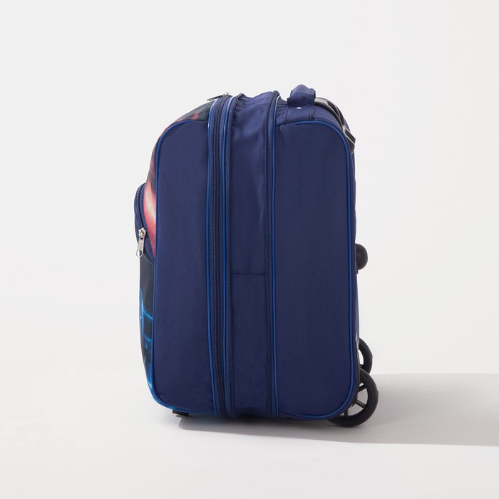 Чемодан малый «Гонка», отдел на молнии, наружный карман, цвет фиолетовый