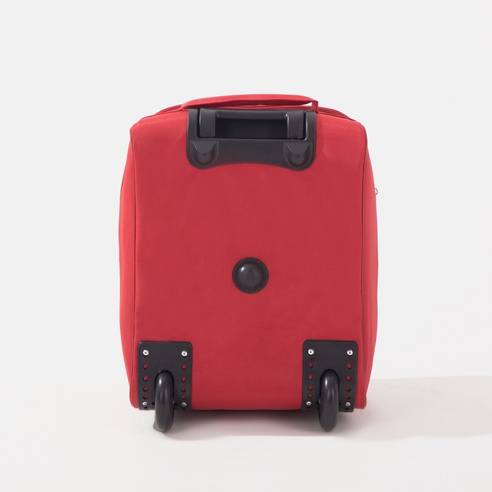 Чемодан малый «Гонка», отдел на молнии, наружный карман, цвет красный