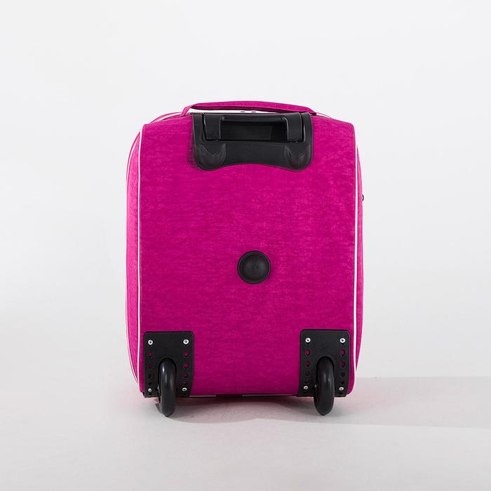 Чемодан малый «Принцесса лебедь», отдел на молнии, наружный карман, цвет малиновый