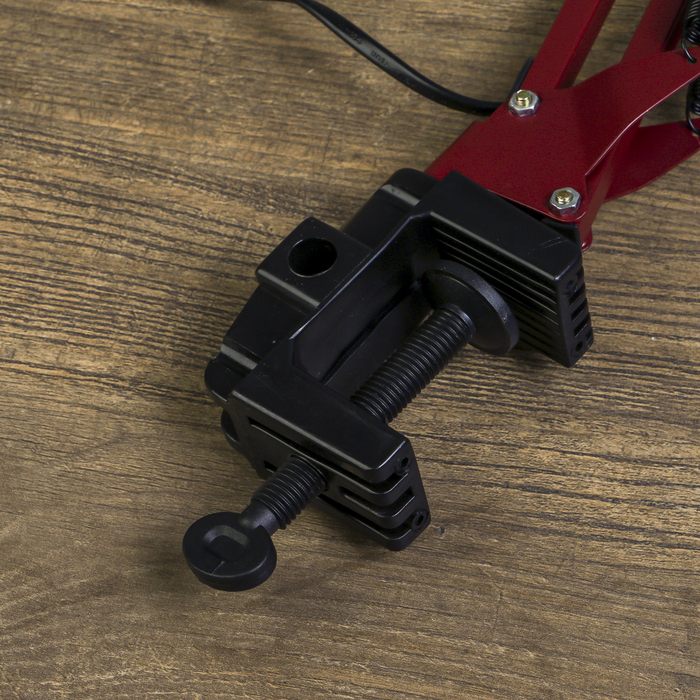 Лампа настольная на шарнире 800 "Крус, бордовая" E27 40W