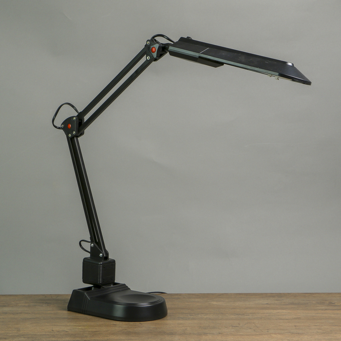 Лампа настольная 102 "Степ, чёрная" КЛЛ 11W