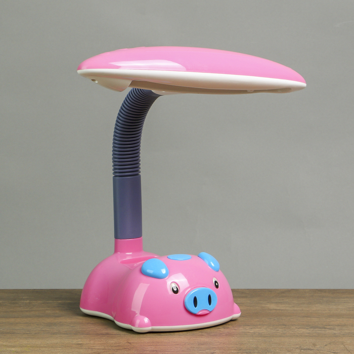 Лампа настольная "Поросёнок розовый" КЛЛ 11W, 30х15х40 см