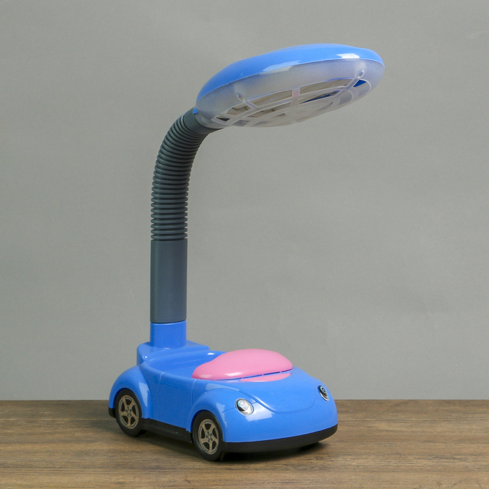 Лампа настольная "Машинка голубая" КЛЛ 15W 17х20х40 см
