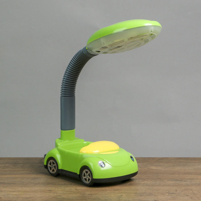 Лампа настольная "Машинка зелёная" КЛЛ 15W 17х20х40 см
