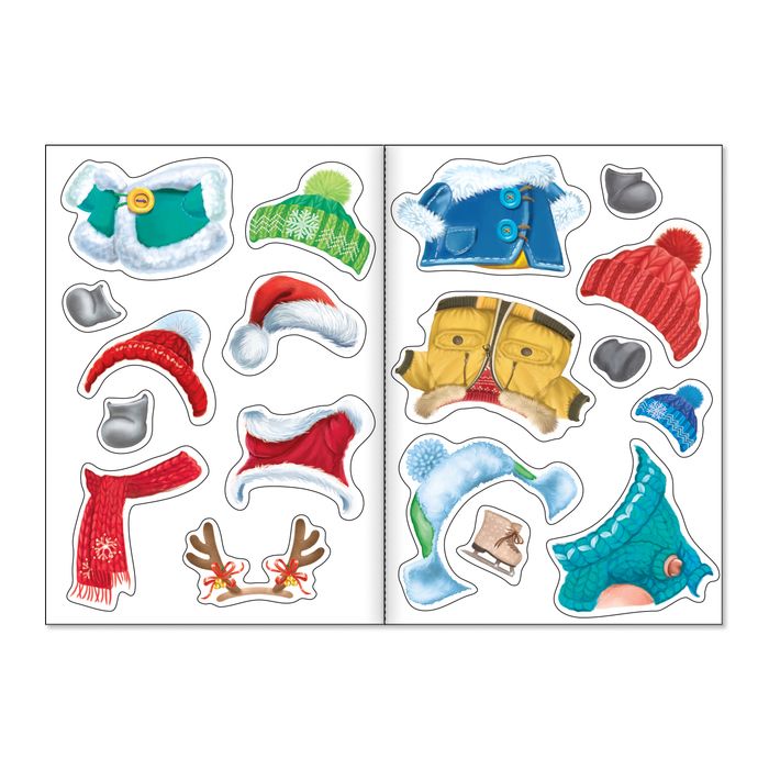 Книжка с наклейками «Одень поросёнка», 12 страниц