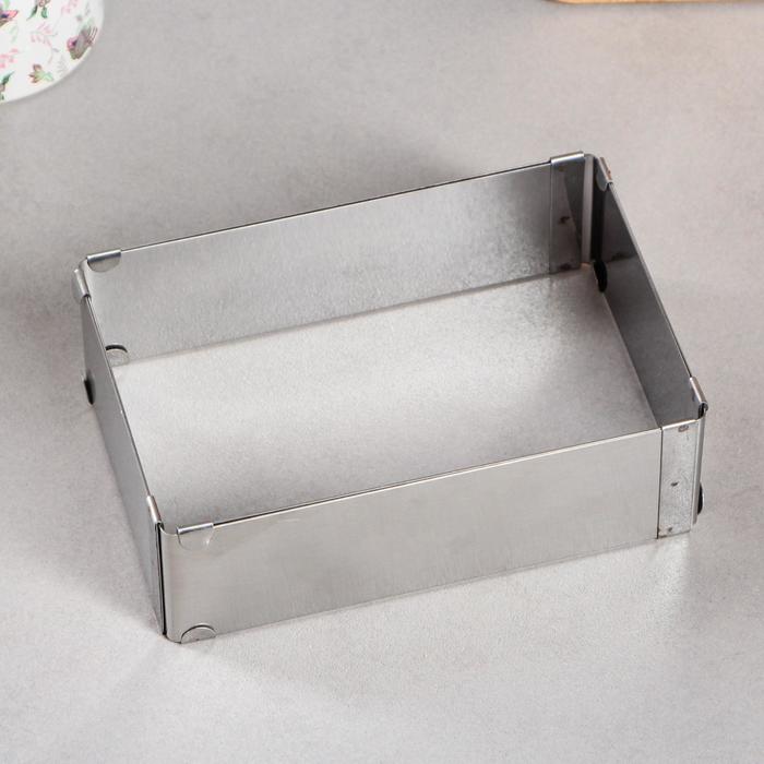 Форма для выпечки с регулировкой размера "Прямоугольная", 10х15-18х28 х 5 см