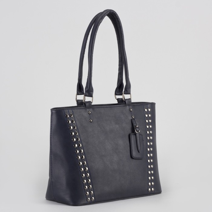 Сумка женская, отдел с перегородкой на молнии, наружный карман, цвет синий