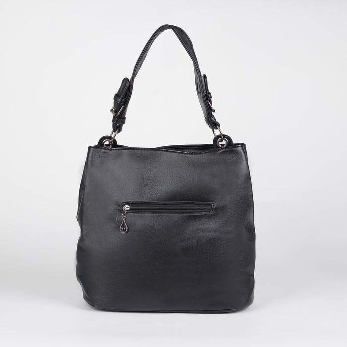 Сумка женская, отдел на молнии, наружный карман, цвет чёрный