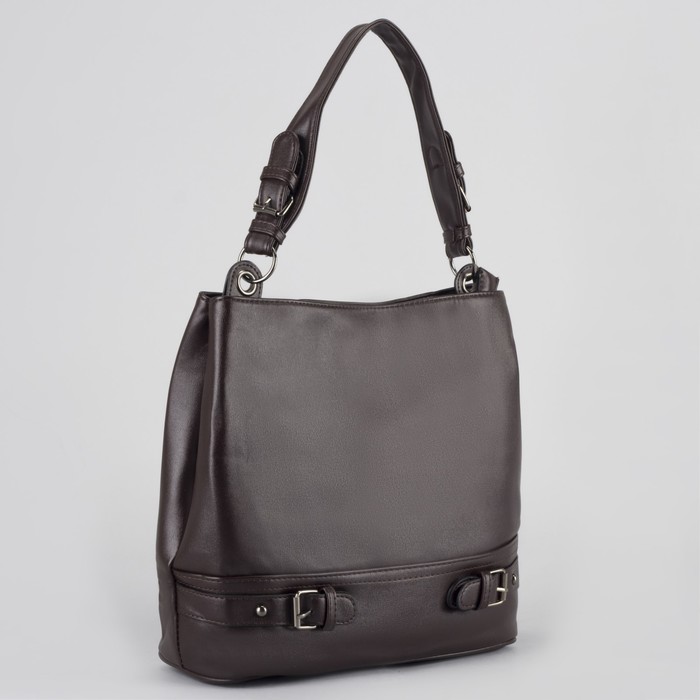 Сумка женская, отдел на молнии, наружный карман, цвет кофе