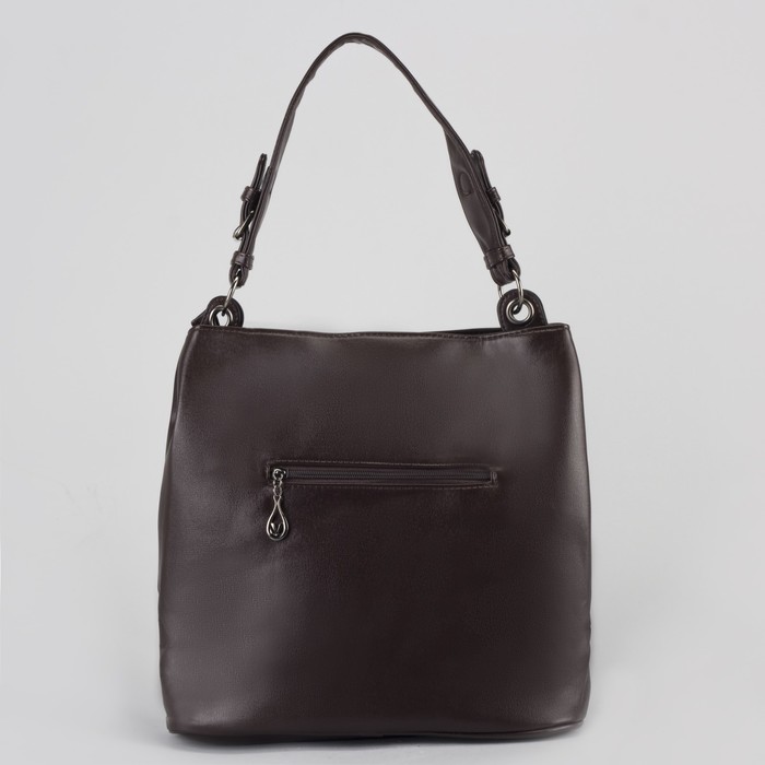 Сумка женская, отдел на молнии, наружный карман, цвет кофе