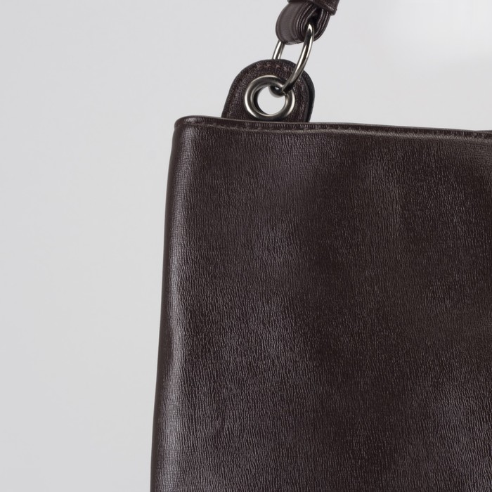 Сумка женская, отдел на молнии, наружный карман, цвет кофе