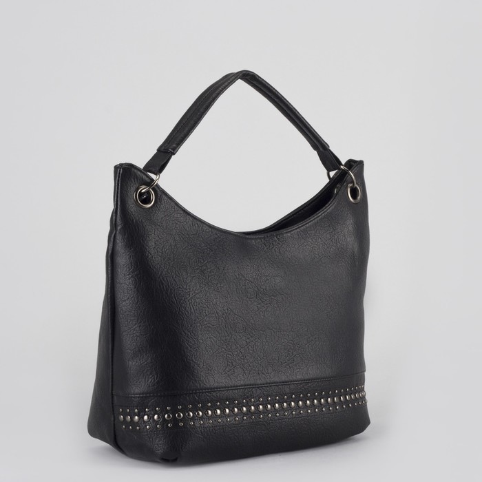 Сумка женская, отдел с перегородкой на молнии, наружный карман, цвет чёрный