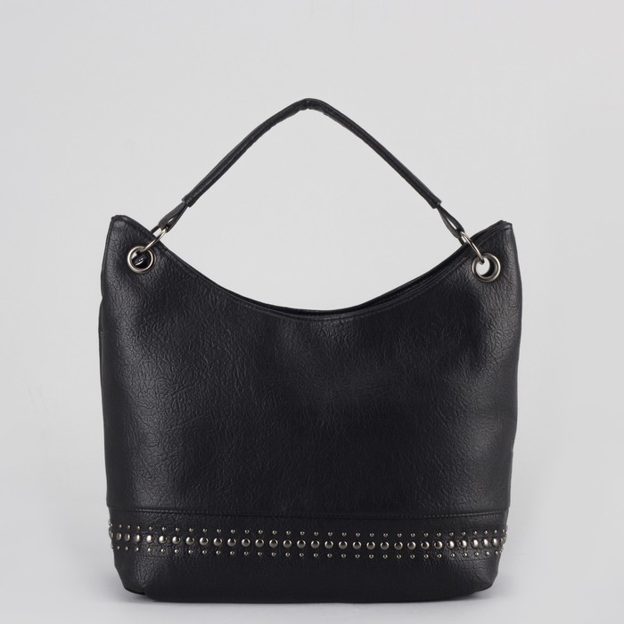 Сумка женская, отдел с перегородкой на молнии, наружный карман, цвет чёрный