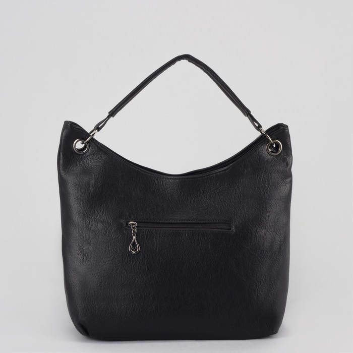 Сумка женская, отдел с перегородкой на молнии, наружный карман, цвет чёрный