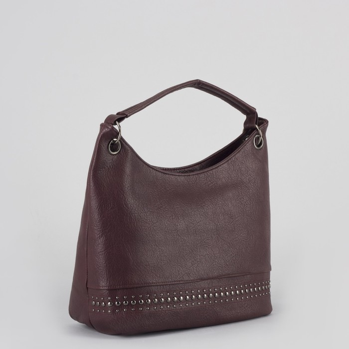 Сумка женская, отдел с перегородкой на молнии, наружный карман, цвет бордовый