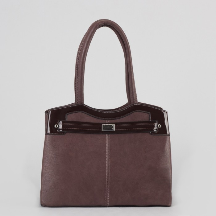 Сумка женская, отдел с перегородкой на молнии, 2 наружных кармана, цвет пудровый