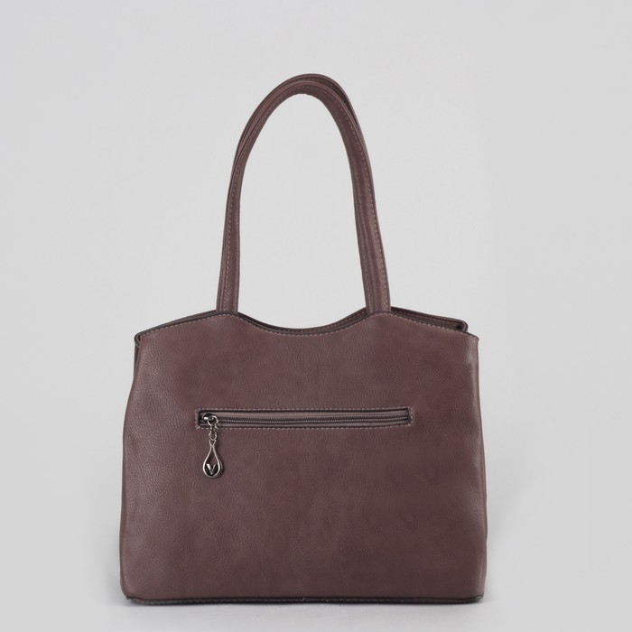 Сумка женская, отдел с перегородкой на молнии, 2 наружных кармана, цвет пудровый