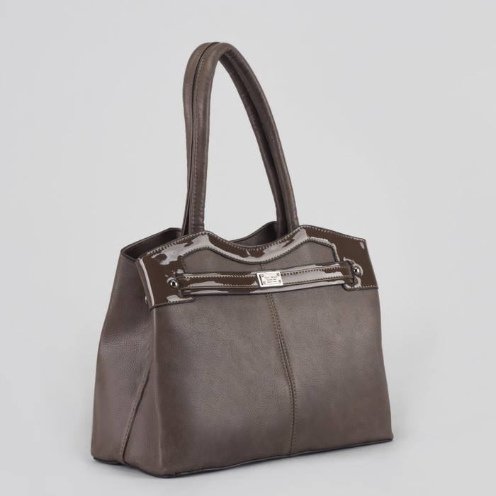 Сумка женская, отдел с перегородкой на молнии, 2 наружных кармана, цвет кофе