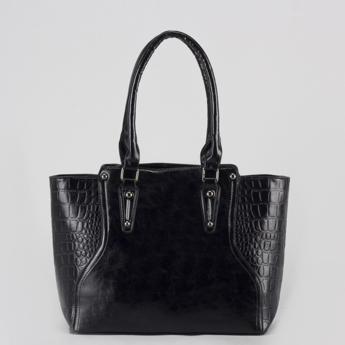 Сумка женская, отдел с перегородкой на молнии, наружный карман, цвет чёрный