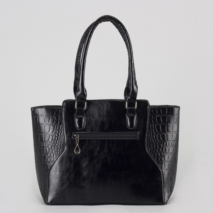 Сумка женская, отдел с перегородкой на молнии, наружный карман, цвет чёрный