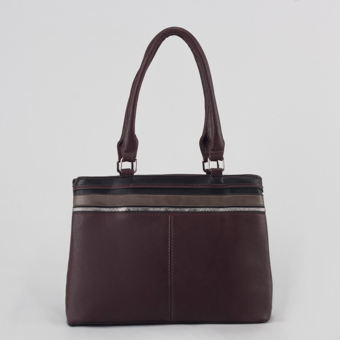 Сумка женская, отдел с перегородкой на молнии, наружный карман, цвет бордовый