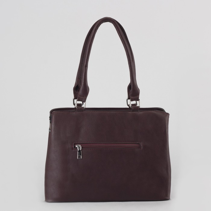 Сумка женская, отдел с перегородкой на молнии, наружный карман, цвет бордовый