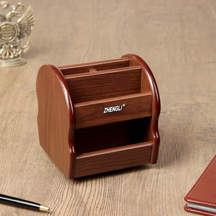 Органайзер настольный «Зебрано», 4 секции