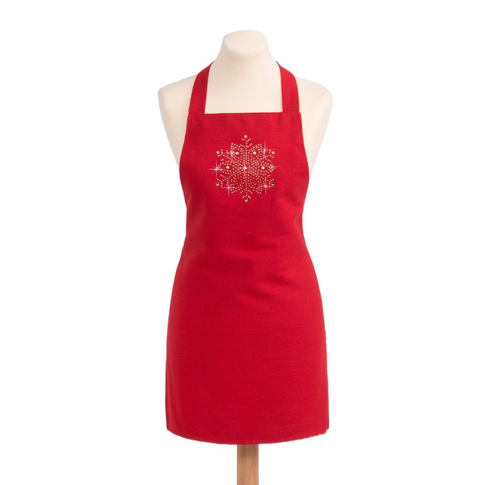 Фартук "Этель" Снежинка золото 65х70 см, 80% хлопок, 20% п/э