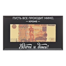

Купюра 5000 рублей в рамке "Пусть все проходит мимо...", 19,5 х 11,5 см
