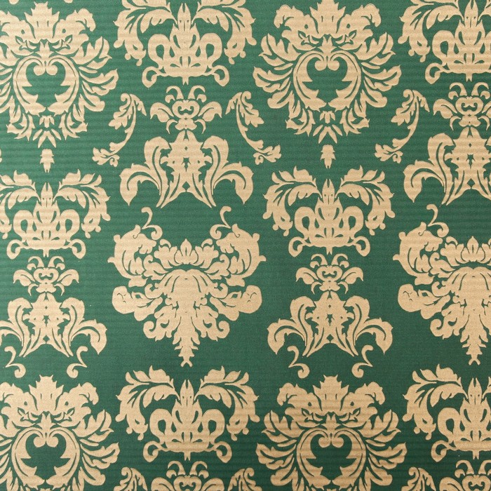 Бумага упаковочная крафт, красно-зелёная, 0.5 х 10 м