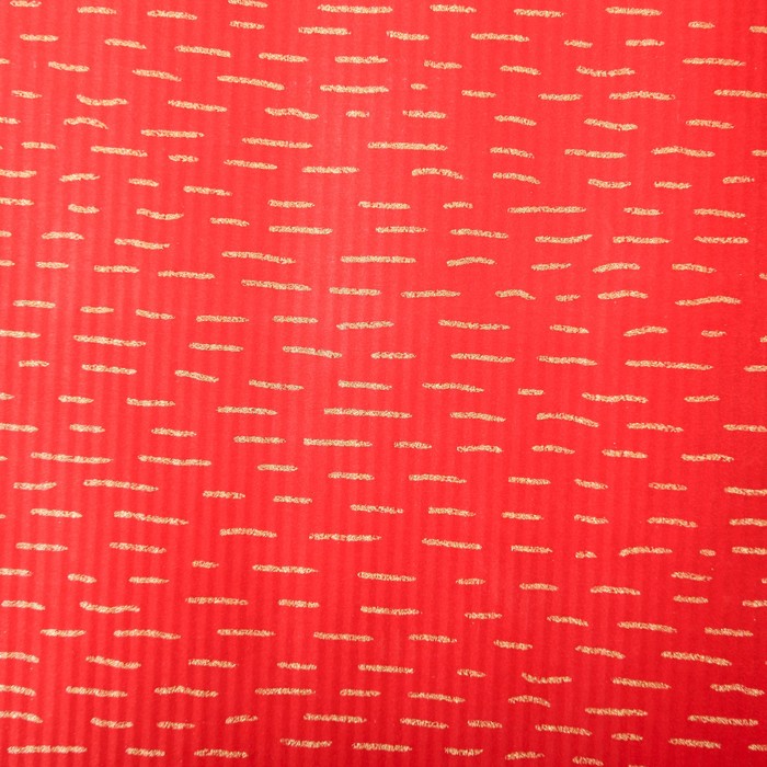 Бумага упаковочная крафт, красно-золотая, 0.5 х 10 м