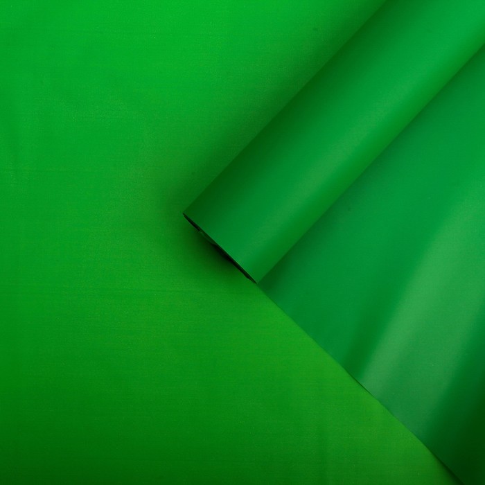 Плёнка для цветов "Атласная", зелёная, 0,5 х 9 м