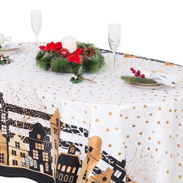 Скатерть "Этель" Золотой город 220х147 см, 100% хл, саржа 190 гр/м2