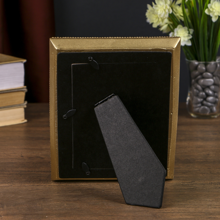 Фоторамка полистоун 10х15 см "Золотые розы" 21,5х16,5 см