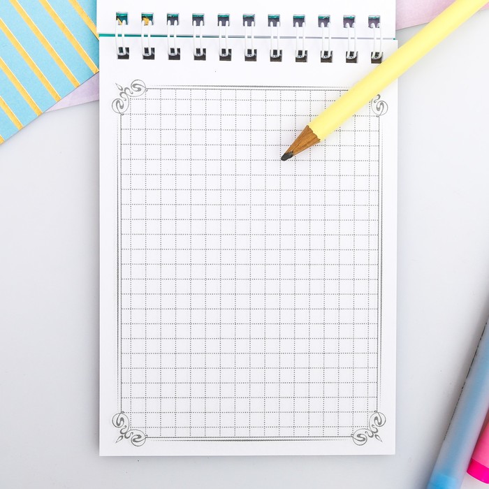 Блокнот "Счастье пахнет кофе и печенькам", на гребне, А6, 40 листов