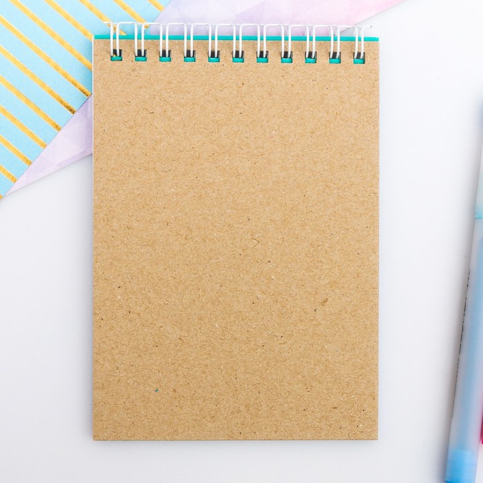 Блокнот "Счастье пахнет кофе и печенькам", на гребне, А6, 40 листов