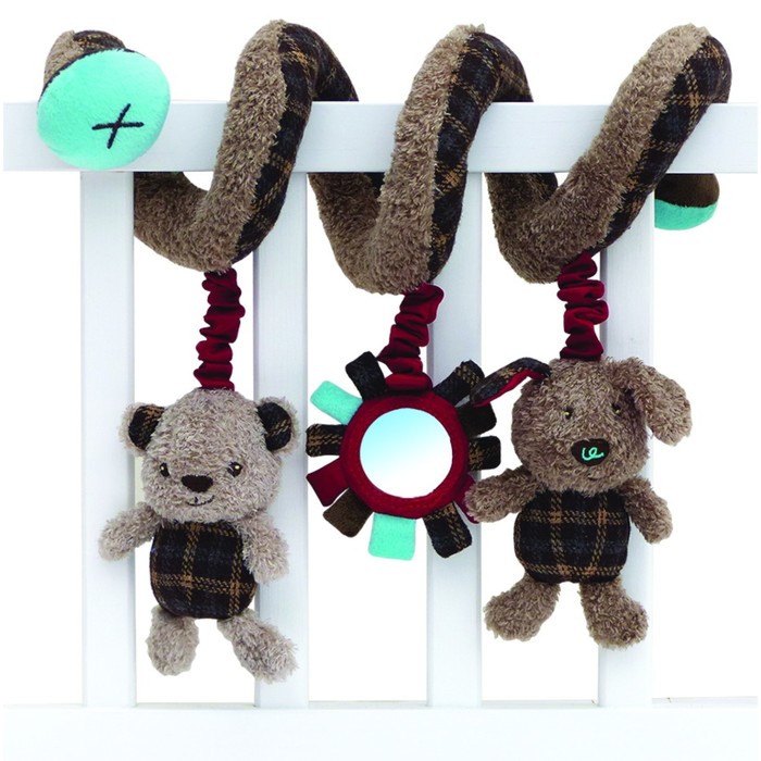Игрушка-спираль «Медвежонок и Щенок» для детской кроватки Little Bird Told Me