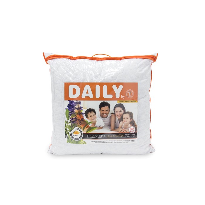 Подушка «Шалфей», размер 70×70 см, серебристый