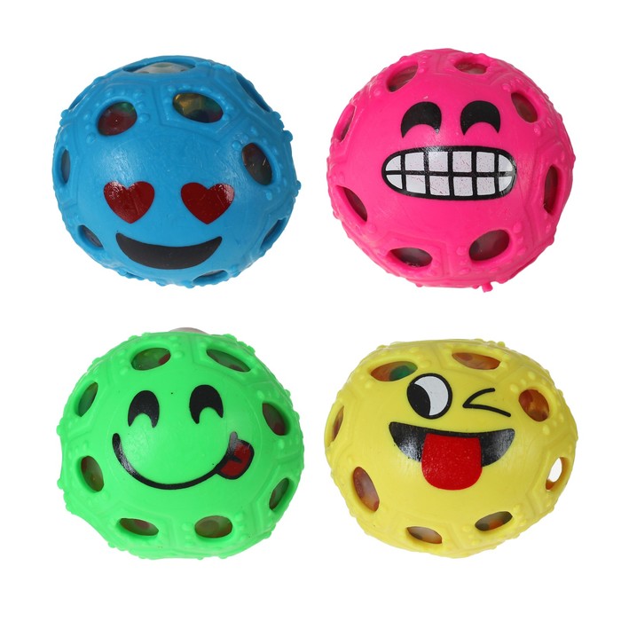 Мялка с гидрогелем "Смайл", виды МИКС