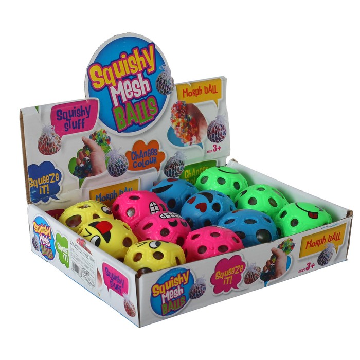 Мялка с гидрогелем "Смайл", виды МИКС