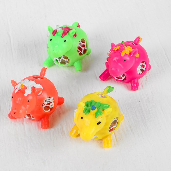 Мялка с гидрогелем "Единорог", цвета МИКС