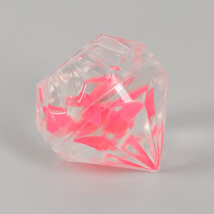 Лизун "Кристалл" с динозавром, твёрдый, цвета МИКС