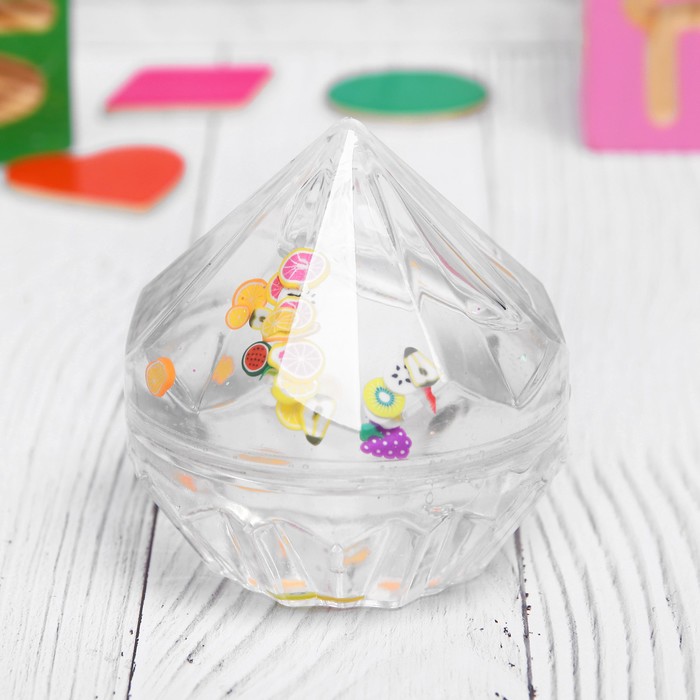 Лизун "Кристалл" с фруктами, твёрдый, цвета МИКС